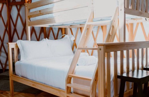 Zuzax RV Rental | Yurt Tijeras · YURT With Sleeping For 5! Your "Not-Fully-Off-The-Grid" Retreat!