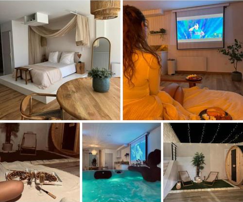 À 4 minutes de la plage, avec Jacuzzi et Sauna