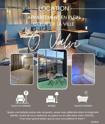 Ô Valvi : loft avec balnéo, terrasse et parking