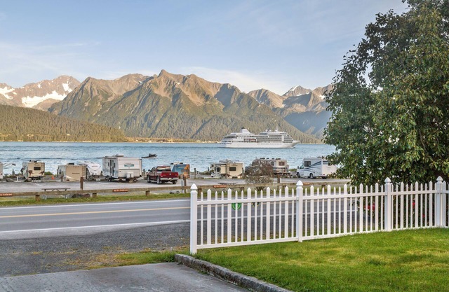 Across the street from Resurrection Bay, all view.