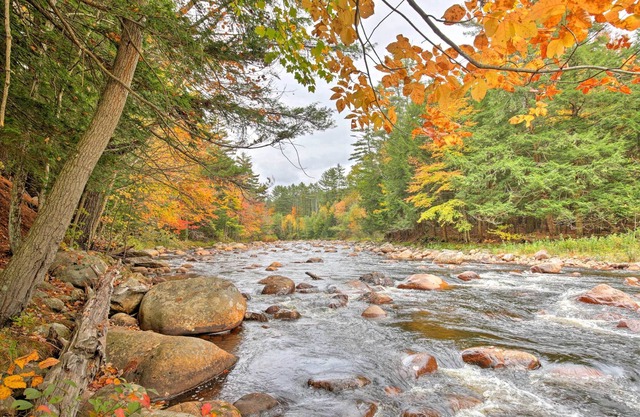 Adirondack Riverfront Log Cabin/ Amazing Rapids/ Natural Soaking Pools