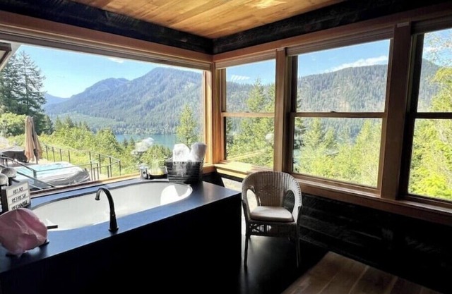 Alder Lake Retreat Near Mt. Rainier, Sleeps 10, Swimming Pond, Jacuzzi, A/C,