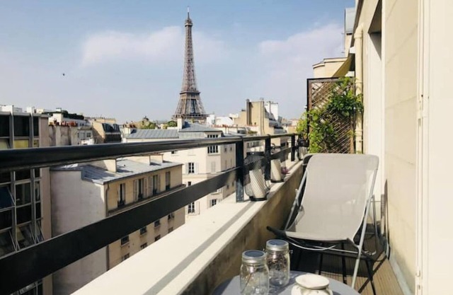 Appartement vue Tour Eiffel Avec Terrasse