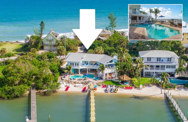 Aquarius North: 7BR/5BA luxury beach house w/heated pool + spa, dock & more!