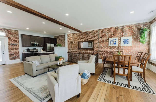 Arch View from private deck, 2BR 2BA sleeps 5. Newly rehabbed historic building