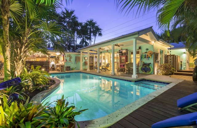 BAREFOOT BUNGALOW~2 Bedroom, 2 Bathroom Home w/Office, Pool and Tiki Hut!