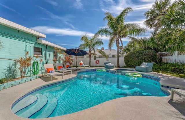 Beach Oasis w/Heated Pool, Spa & Steps to Sand | Great For Families & Groups