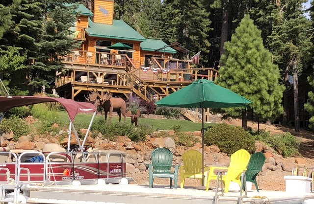 BEAUTIFUL LAKE HOUSE WITH LARGE DOCK AND BUOY. .