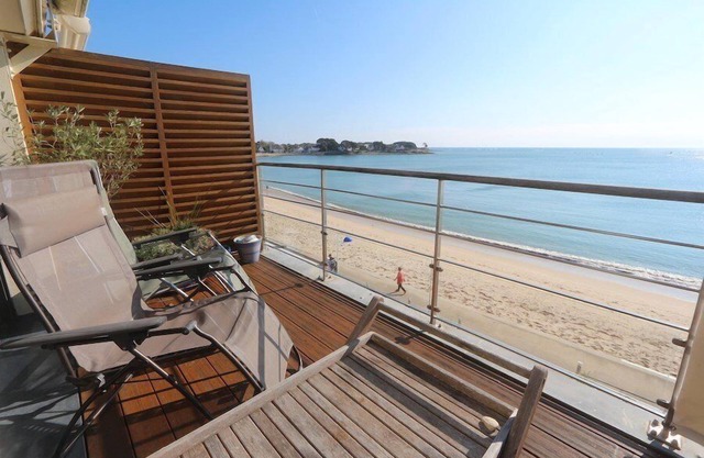 Benodet, exceptional view, 3* apartment, beach and shops on foot