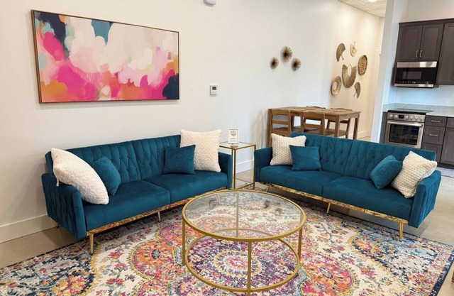 Boho Bliss is a 1BR retreat in Mount Pilot Hideaways in Downtown Pilot Mountain