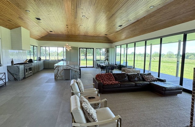 Breathtaking modern 100 acre ranch on the Colorado River. Weddings available