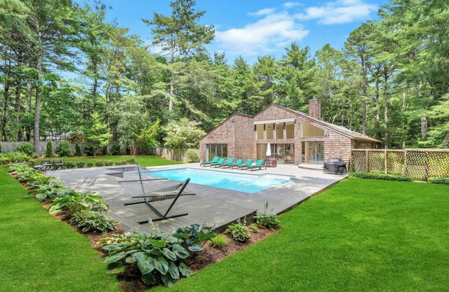 Bright & Modern East Hampton Retreat with Private Pool and Lush Yard
