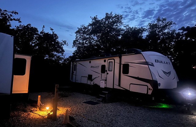 Bullet Travel trailer with Texas skyline views!
