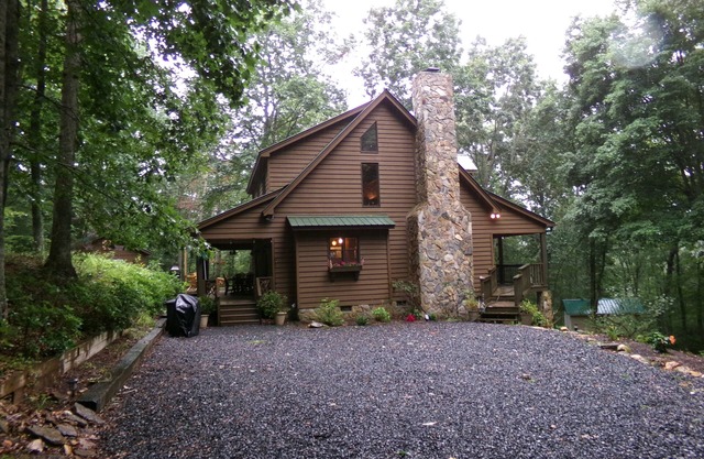 Cabin Fireplace Mountains Game Room Jefferson, NC