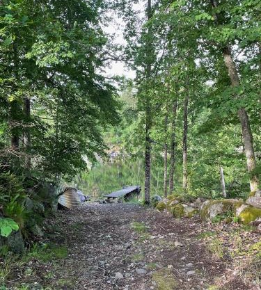 Calm and private country side property with own waterfront by large river