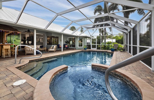 Canal-Front Luxury | Heated Saltwater Pool/Spa | Fishing Dock | Near the Beach!