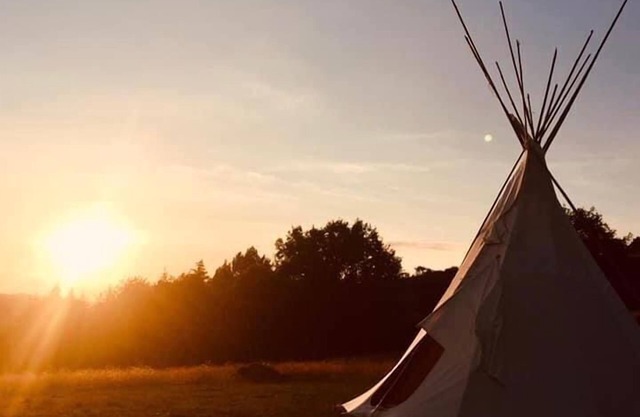 Captivating Tipi dans La foret du Dragon in Murols