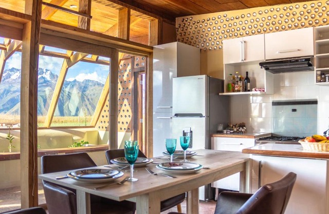 Casa 100% ecológica con vista a los glaciares andinos