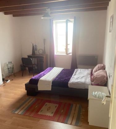 chambre violette coté aéroport calme charmante