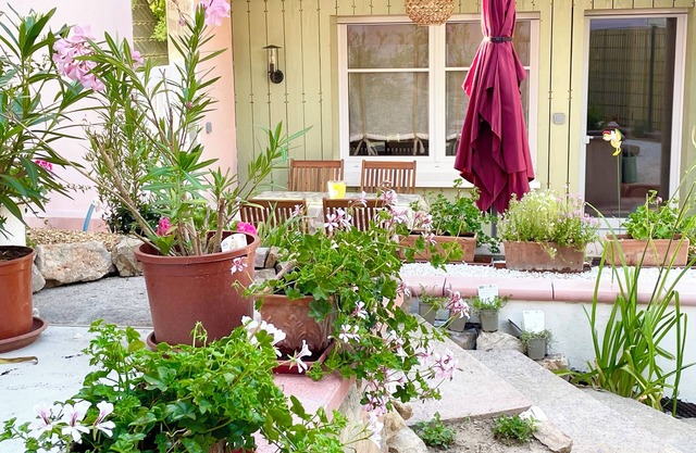 Charming 3* furnished apartment 2 minutes from Colmar with private terrace, parking and garden