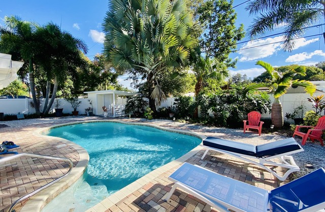 Charming Residential Home with heated outdoor pool, clean and cozy