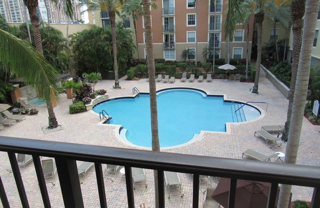 Courtyard at Cityplace condo with beautiful pool view and 2 bedrooms 2 baths.