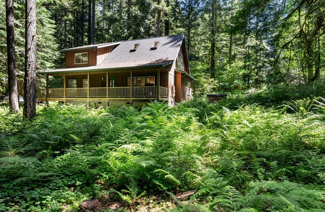 Cozy Cascade Cabin. Relaxing Hot Tub, Secluded, Spacious and Creek Nearby