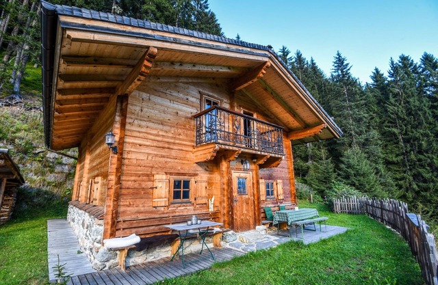 Cozy solid wood alpine hut in the Zillertal Alps