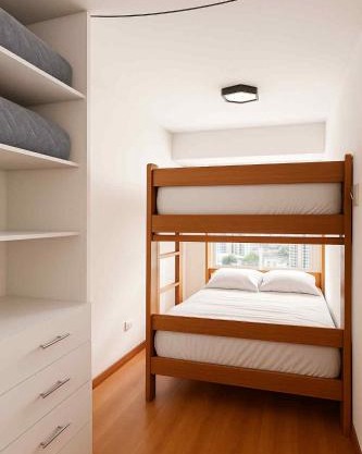 Departamento con piscina temperada privada y juegos para niños