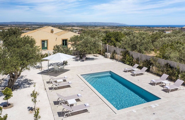 Design villa amidst ancient olive trees