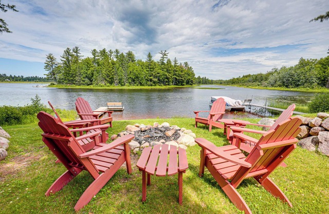 Dock, Fire Pit: Historic Lakefront Cabin in Mercer