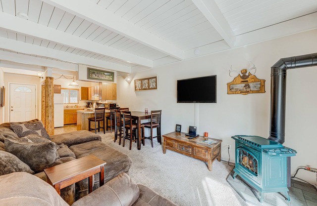 Dog-friendly condo with fireplace, gas grill, washer/dryer, deck & balcony