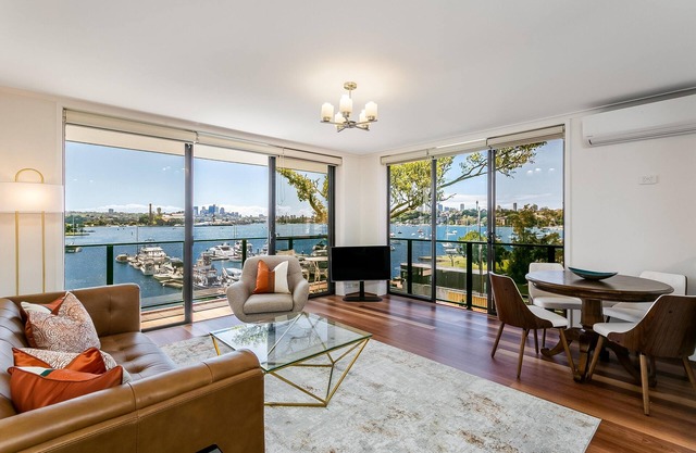 Drummoyne- STG38 St Georges Crescent - Waterfront 2BR Apartment with Harbour Views, Pool Entertaining Area Near Birkenhead Point