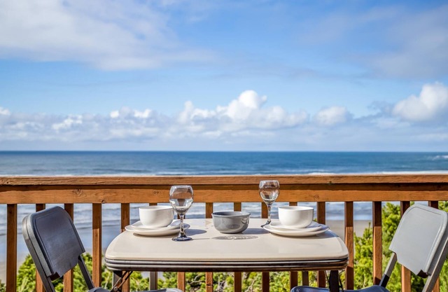 Enjoy Sweeping Beach Views from the Huge Deck on this Oceanfront home!