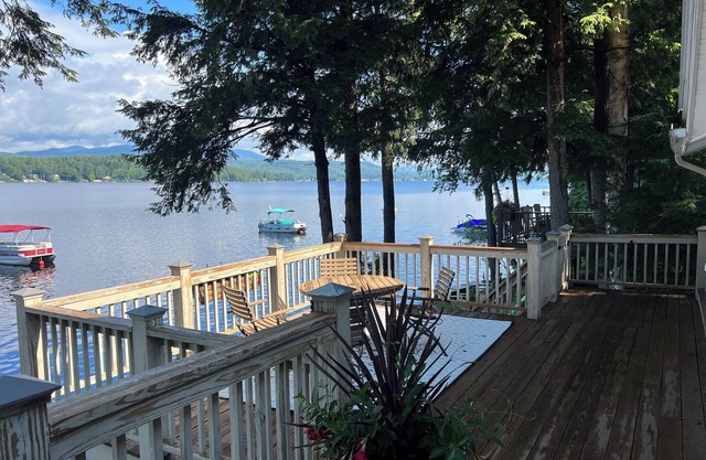 Enjoy this amazing waterfront property on Schroon lake with private beach
