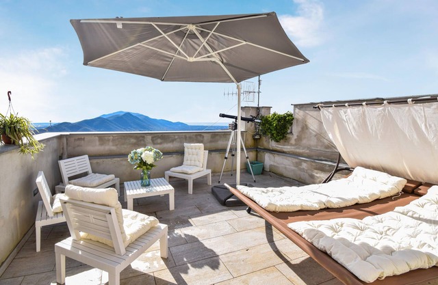 Exceptional and chic vacation apartment on several levels.