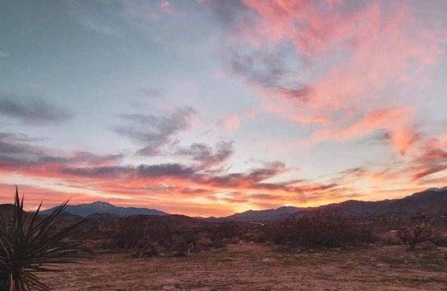 Family friendly desert cabin with mountain views, pool table and indoor chimney.