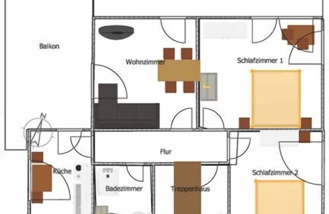 Ferienwohnung Vergissmeinnicht mit ca. 70qm, 2 Schlafräume, für max. 4 Personen