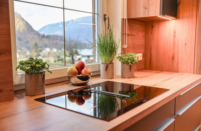 Ferienwohnung für 1 - 5 Personen mit 2 Schlafzimmern, Großer Wohnküche, 2 Bädern, Separates WC, Schwedenofen, Terrasse