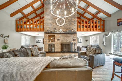 Fire Pit and Grill Spacious Forest Lakes Chalet