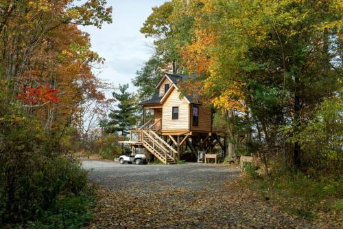 Glorious Tree House with Fire Pit and Hot-tub in Penn Yan, New York