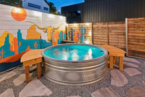 Heated Cowboy Pool Modern Austin Retreat