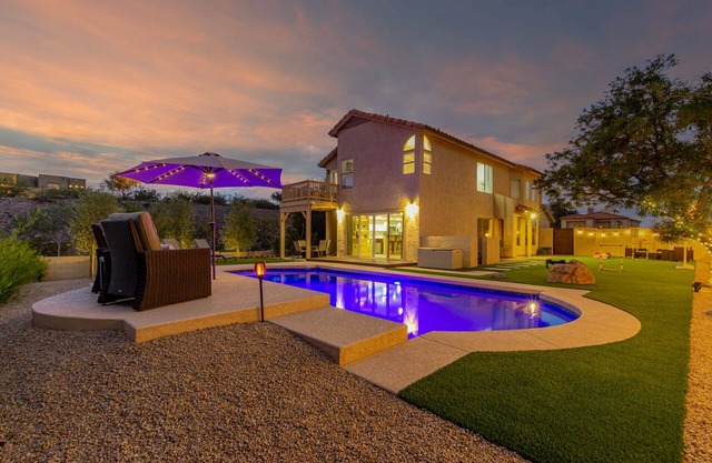 Heated Pool at the PERFECT house with the PERFECT backyard.