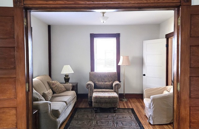Historic downtown house. Unscented products and sustainability practices.