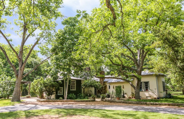 Historic House on San Antonio River and Mission Trail next to Mission San Juan