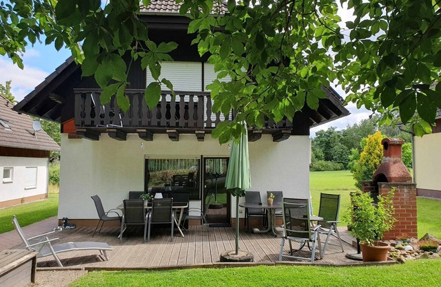 Holiday home wellness with sauna at the Silbersee