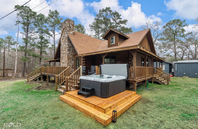 Hot tub, Lakefront Lodge on Emerald Isle with Kayaks & Canoes, Fire Pit & Grill