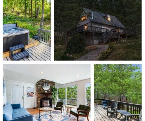 Hot Tub, Wraparound Deck, & WiFi at Chalet Cabin