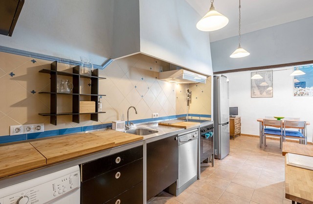 House with garden in residential area