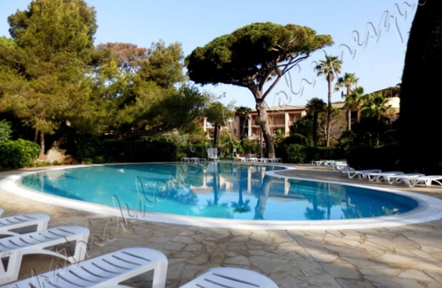 Hyères on the Presqu'île de Giens, Beach and swimming pool facing Porquerolles * !